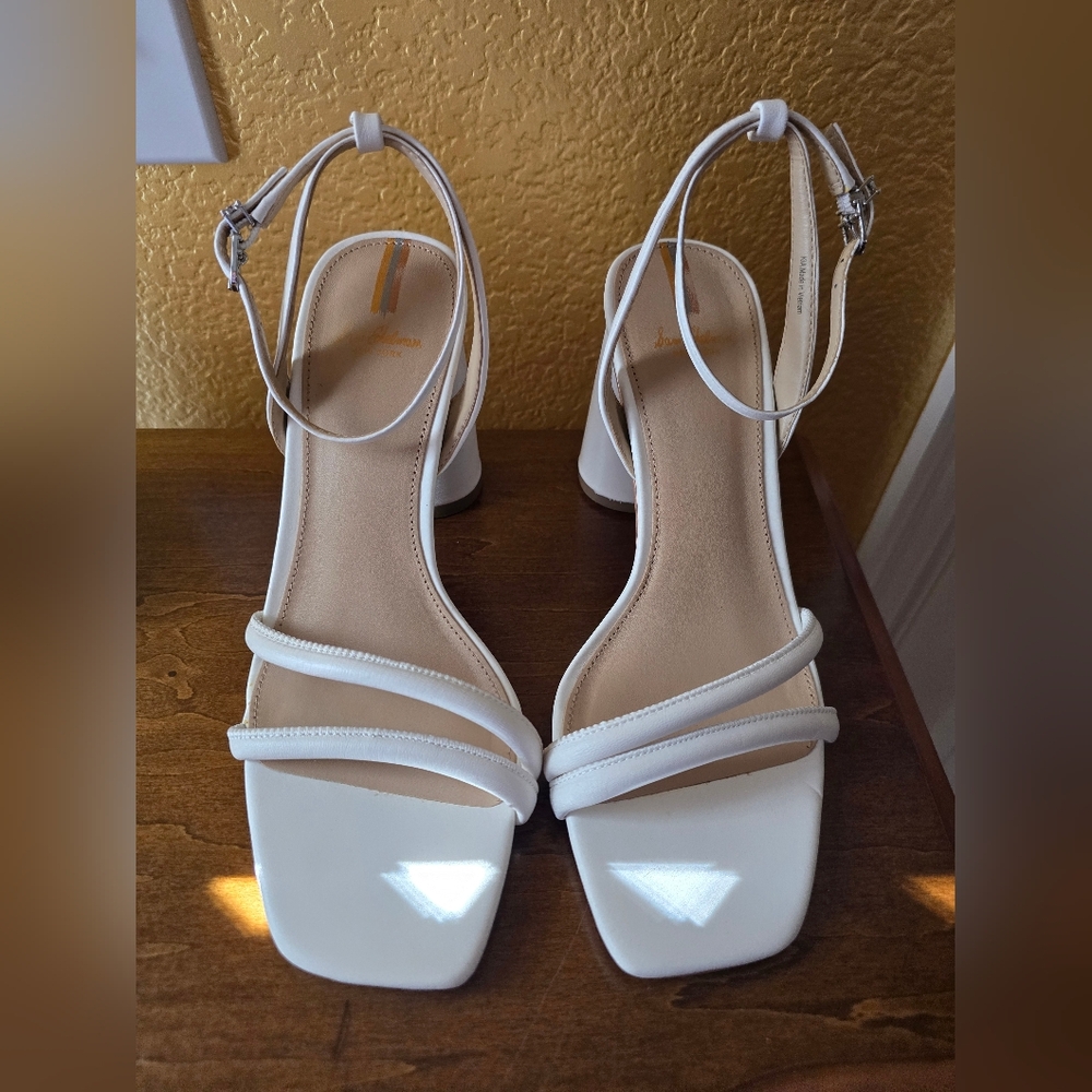 Sam Edelman Elegant White Strappy Sandals Sizd 7.5